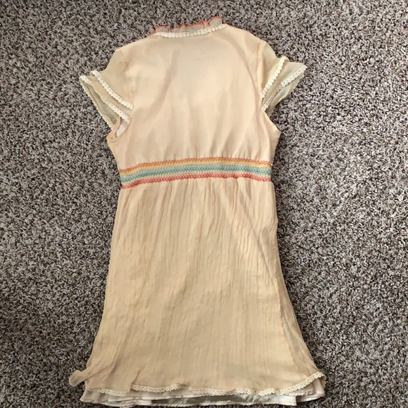 MM Couture | Pale Yellow Embroidered Dress - Picture 4 of 4